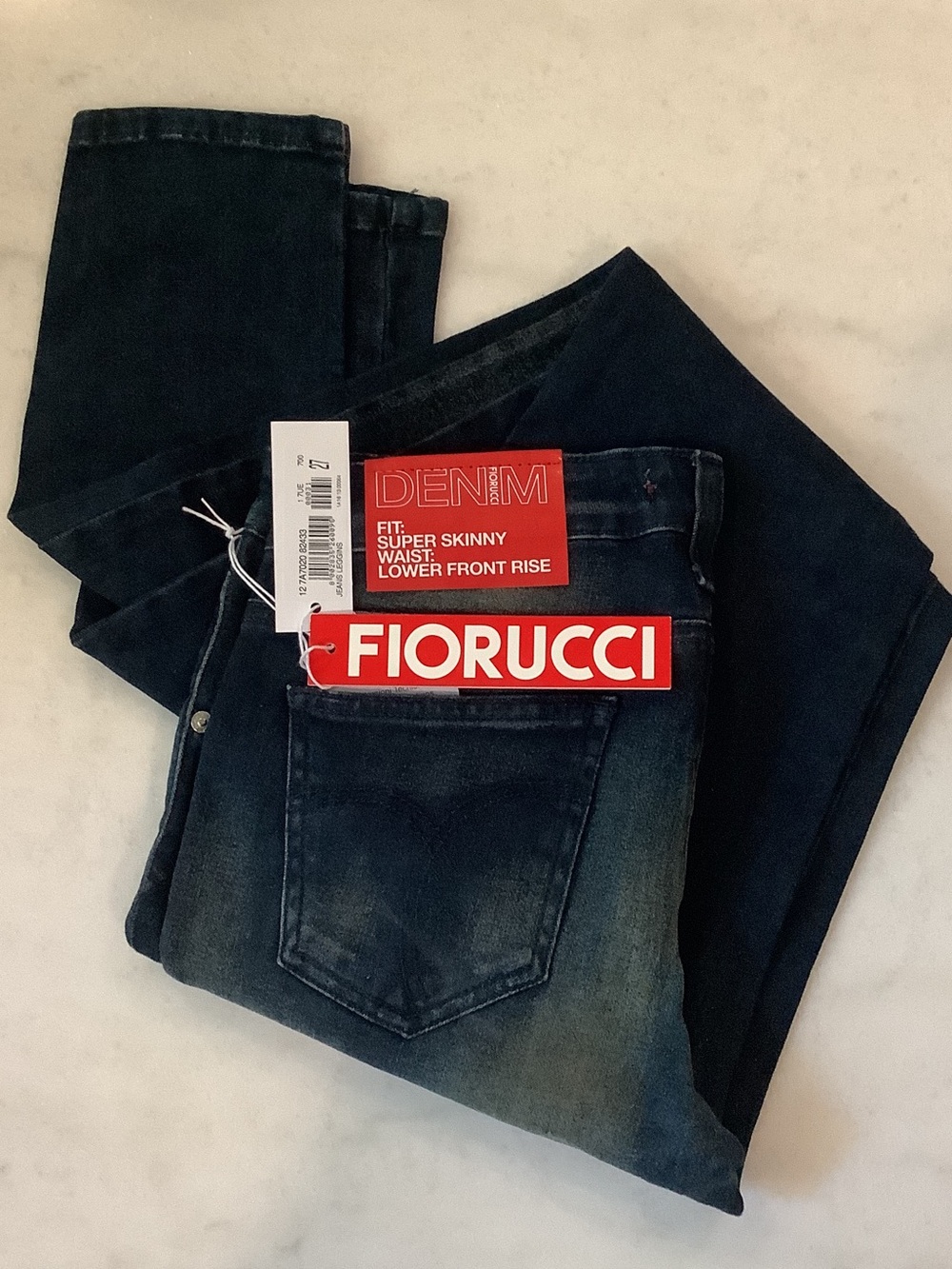 Fiorucci Super Skinny Jeans - Indigo Blue Wash, Brand New